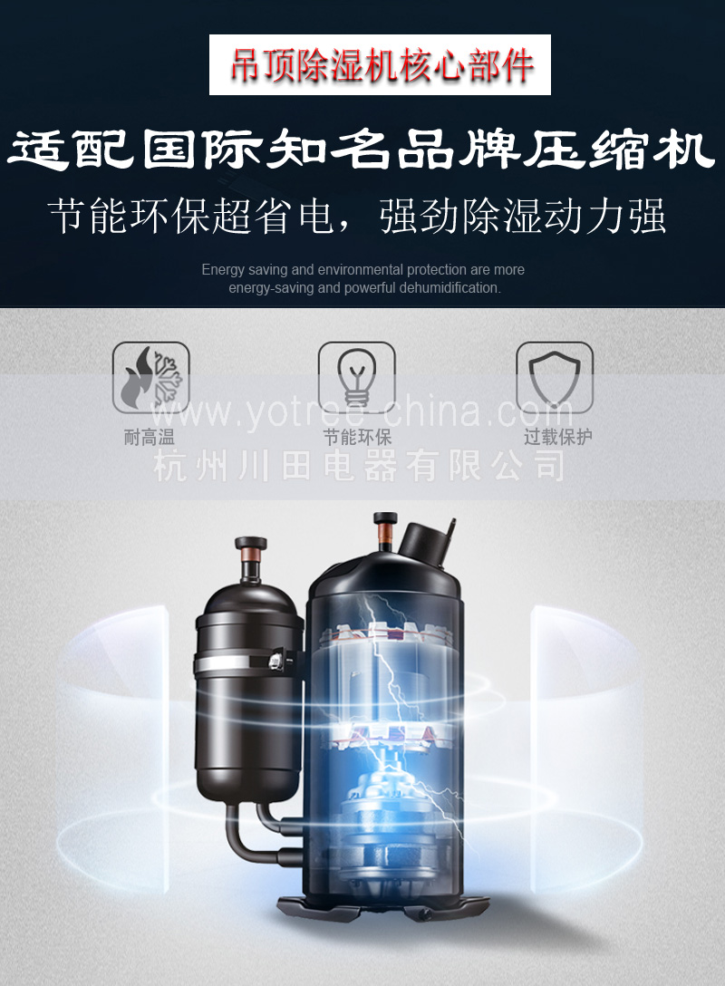 9、YCD系列吊頂除濕機(jī)  精選品牌壓縮機(jī).jpg